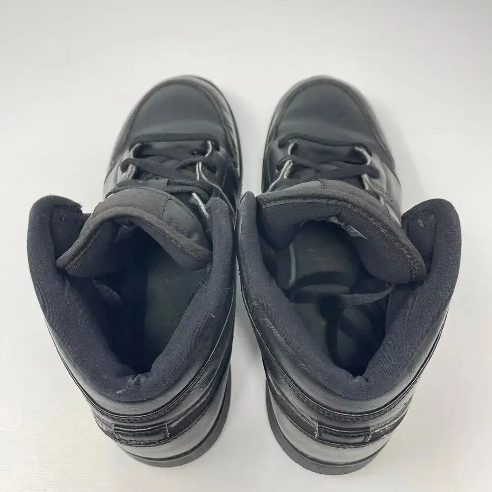 Nike Air Jordan 1 Mid Triple Black Sneakers Youth Size 7Y 8.5 Women’s 554725-090